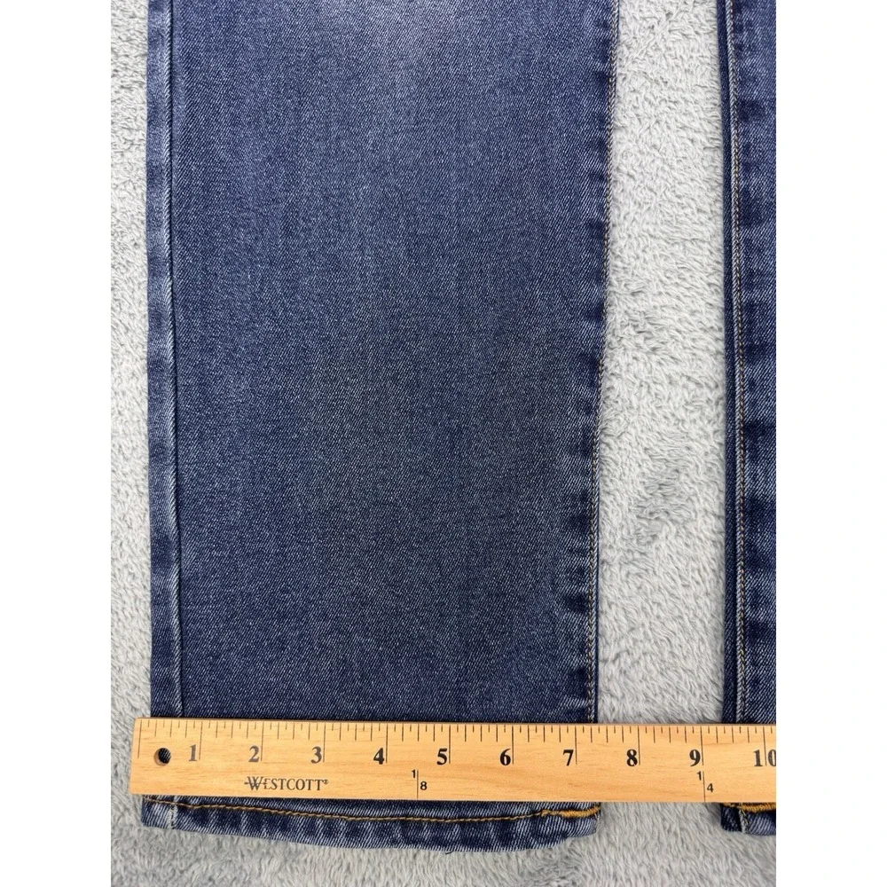 True Religion Geno Jeans Men 36x32 Blue Relaxed Slim‎ Distress Whiskered Denim